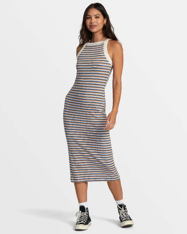 Careless Midi Dress - Multi Stylish Button-Down Midi Dress