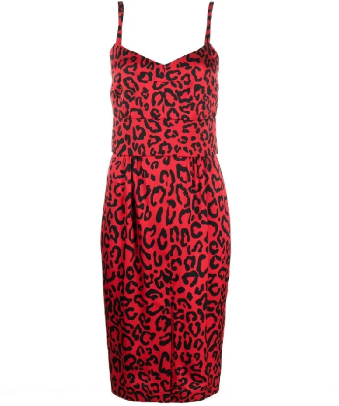 Dolce & Gabbana leopard-print midi dress Fashionable Pencil Midi Dress