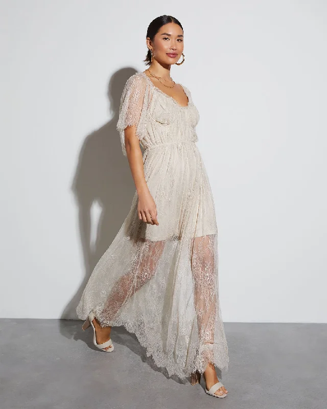 Iconic Entrance Lace Maxi Dress Chic Sleeveless Maxi Dress