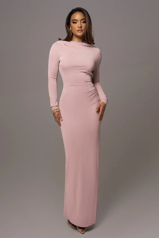 Mauve Kathleen Slit Maxi Dress Elegant Maxi Dress with Slit