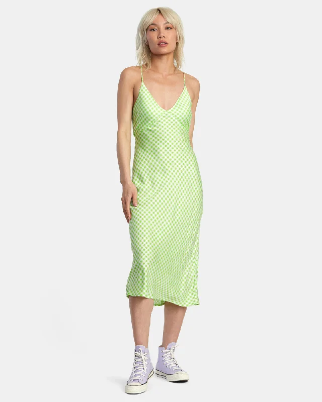 Oh Lord Midi Dress - Green Flash Fashionable Chiffon Midi Dress