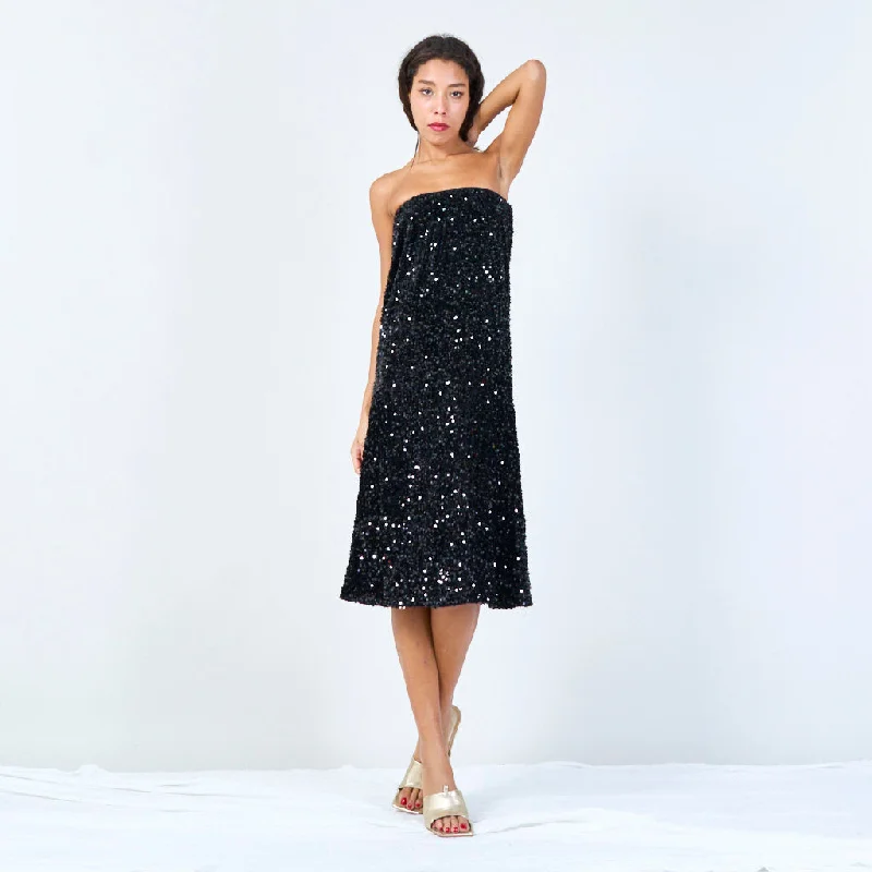 Sequin midi dress straps wholesale Comfortable Casual Midi Dress