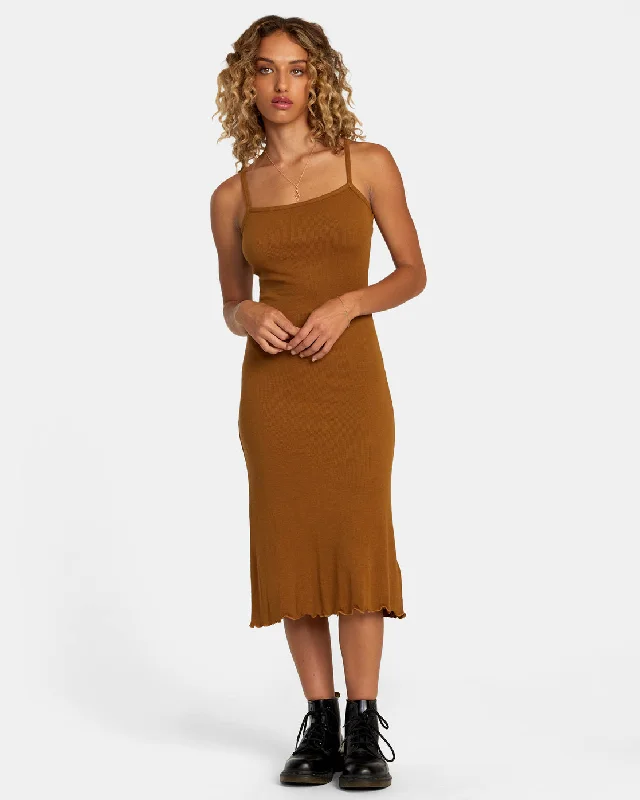 Slink Midi Dress - Sienna Stylish Color Block Midi Dress