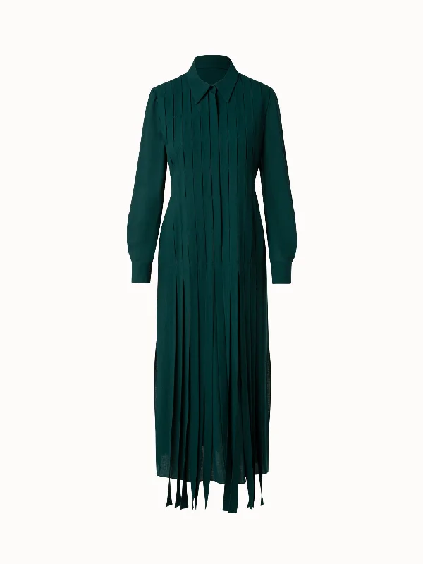 Wool Mousseline Maxi Dress Elegant Silk Maxi Dress