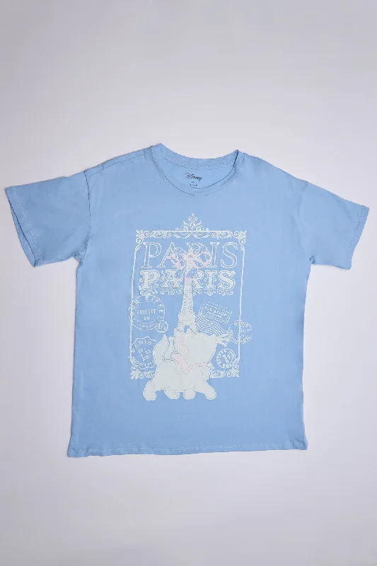 Marie Paris Eiffel Tower The Aristocats Graphic Relaxed Tee Collared Crew Neck Turtle Neck