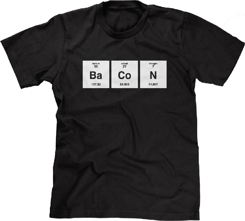 Bacon Periodic Table Element T-Shirt Spandex Blend Rayon Blend Denim Blend