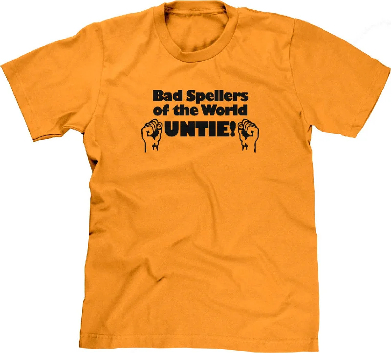 Bad Spellers of the World Untie T-Shirt Hooded Caped Shawl Collar