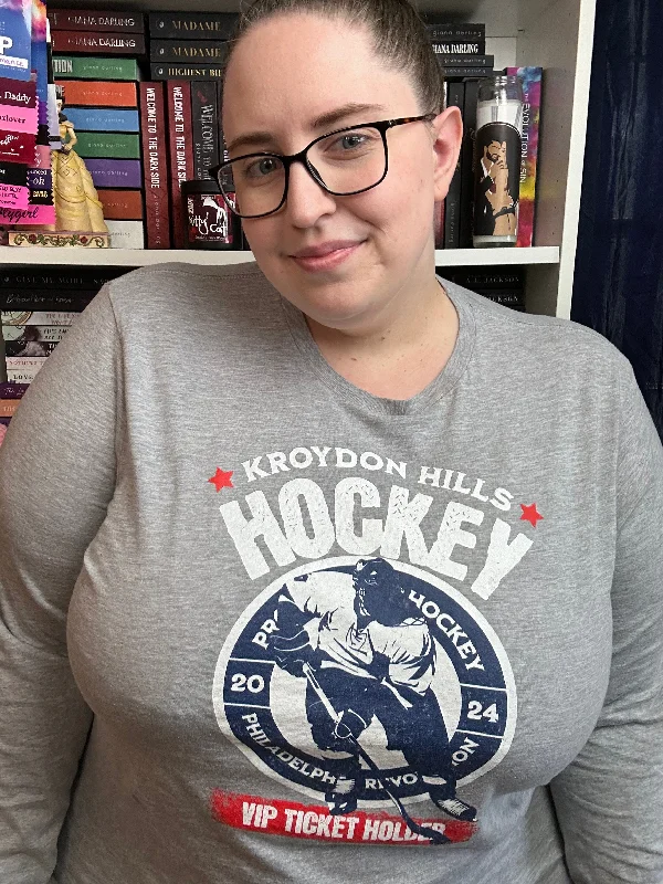 Kroydon Hills Hockey Unisex Long Sleeve Tee Front Pockets Side Pockets Patch Pockets