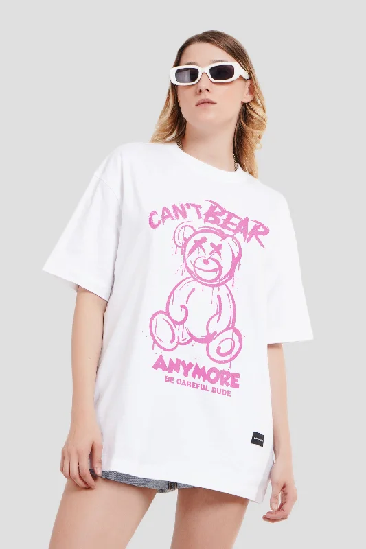 Can't Bear White Printed T-Shirt Plaid T-Shirt Polka Dot Checkered