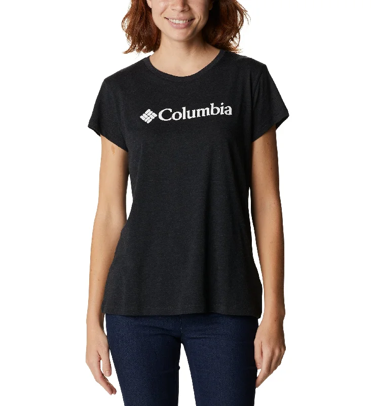 Columbia Womens Trek Short Sleeve Graphic T-Shirt Chenille Blend Fleece Blend Nylon Blend