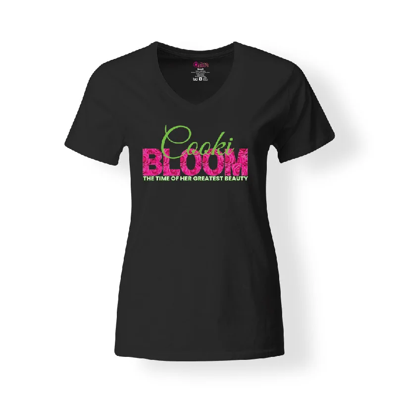 Greatest Beauty Pink Roses Bloom T-Shirt Collared Crew Neck Turtle Neck