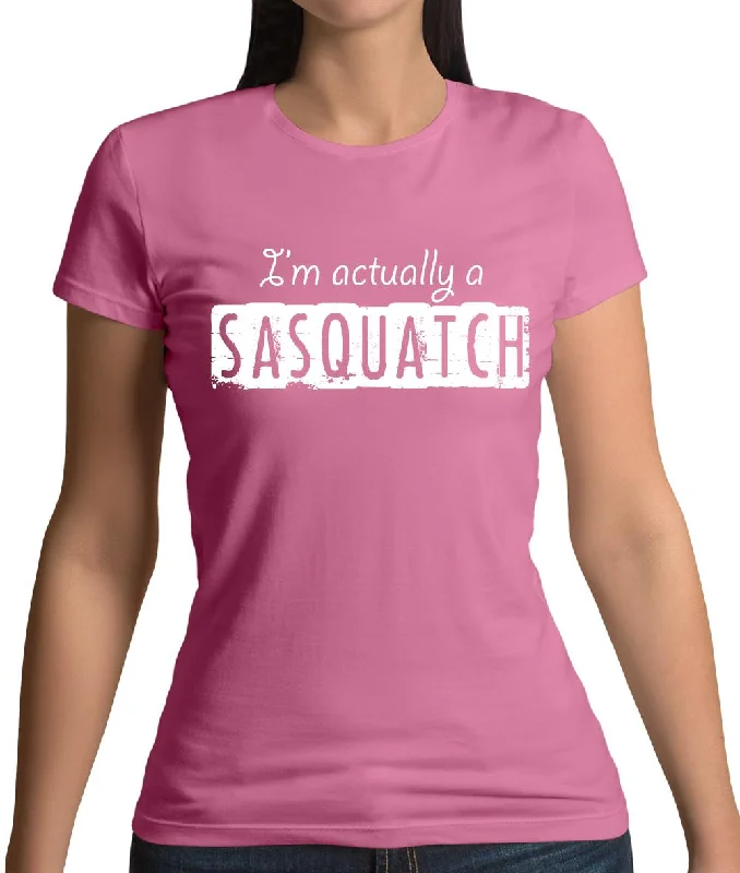 I'm Actually A Sasquatch Womens T-Shirt Terry Blend Velvet Blend Canvas Blend