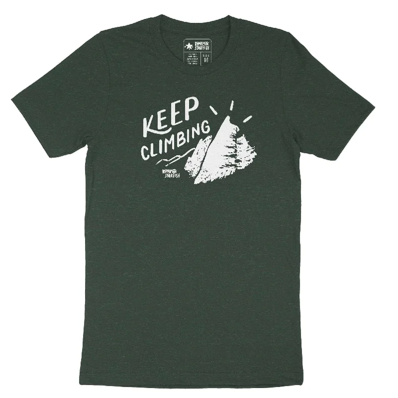 Keep Climbing Mountains — Unisex T-Shirt Anti-Pilling Machine Wash Handmade