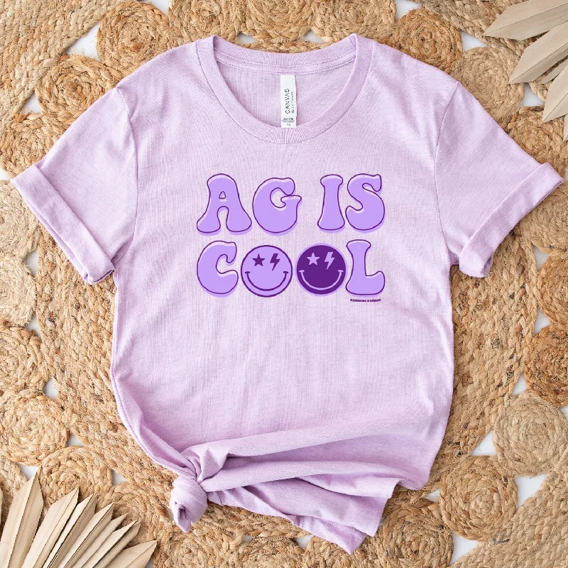 Purple Ag Is Cool T-Shirt (XS-4XL) - Multiple Colors! Denim Fabric Leather Fabric Suede Fabric