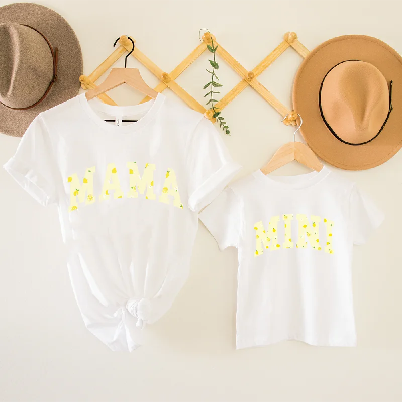 Summer Fruits Mama & Mini Lemon Matching T-shirts Elegant Classic Vintage