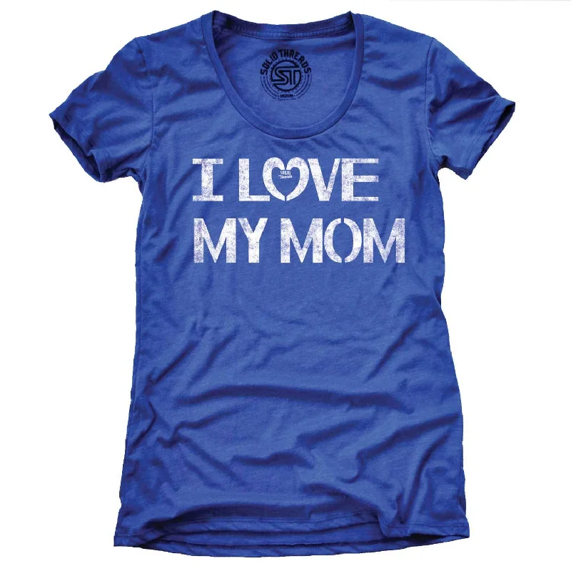 Women's I Love My Mom T-Shirt Elasticated Padded Insulated