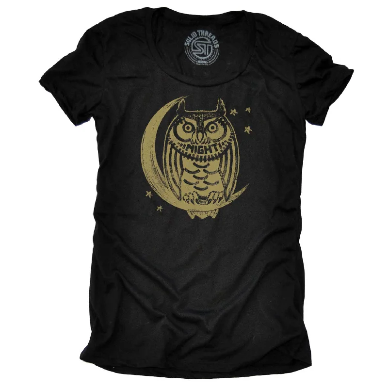 Women's Night Owl T-shirt Graphic T-Shirt Round Neck Polyester