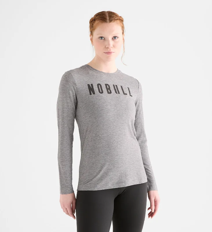 Women's NOBULL Long Sleeve Tee Print Jacquard Patchwork