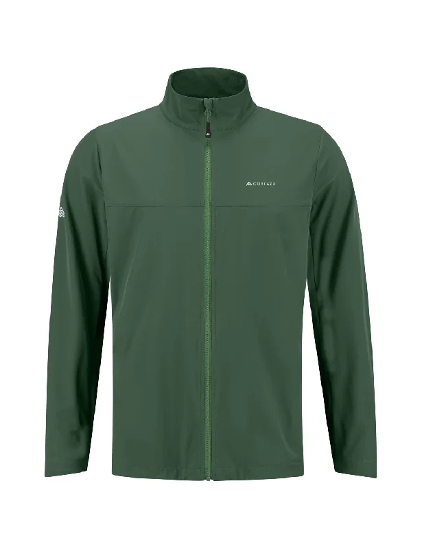 AR Active Softshell Jacket Dark Green | Men Notch Collar Jacket Peter Pan Collar Jacket Cowl Neck Jacket