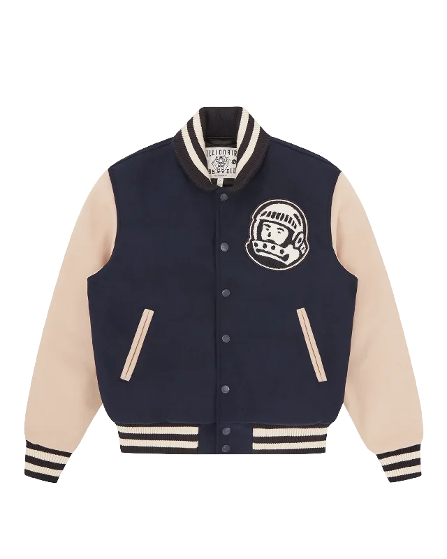 Arch Logo Varsity Jacket Cardigan Sweater Pullover