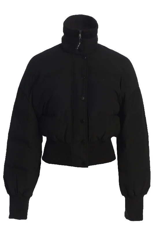 Black Stassie Ribbed Jacket Fleece Jacket Down Jacket Feather Jacket