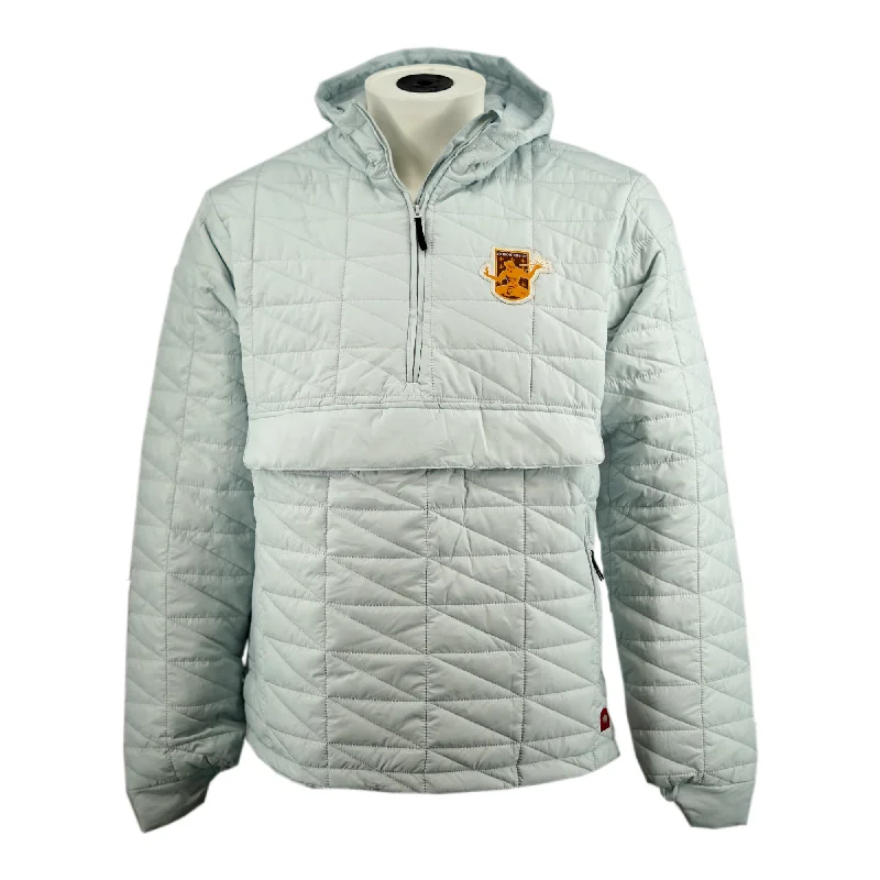 DCFC Quasar Pullover Jacket- Grey Knit Fabric Woven Fabric Fleece Fabric