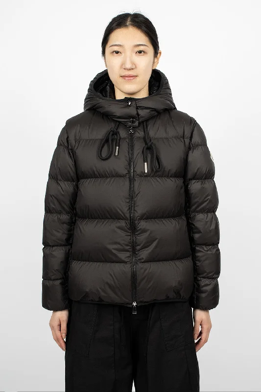 Dronieres Down Jacket Black Cardigan Sweater Pullover