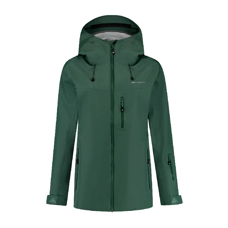 All weather Hardshell Jacket Dark Green | Women Trench Coat Raincoat Waterproof Jacket