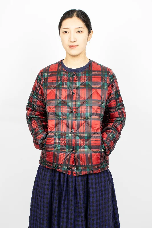 Ichi Antiquités x TAION Down Jacket Red Tartan Plaid Jacket Tartan Jacket Houndstooth Jacket