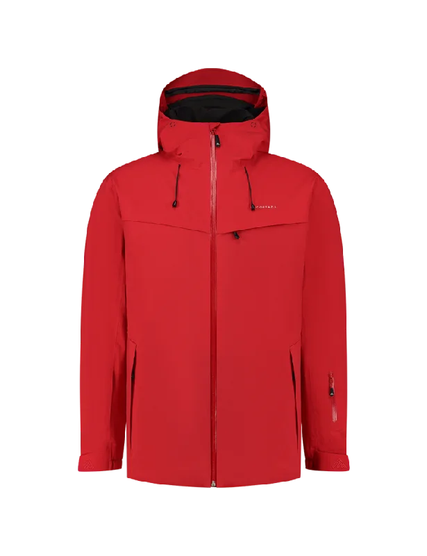 Insulated Hardshell Jacket Chili Red | Men Trench Coat Raincoat Waterproof Jacket