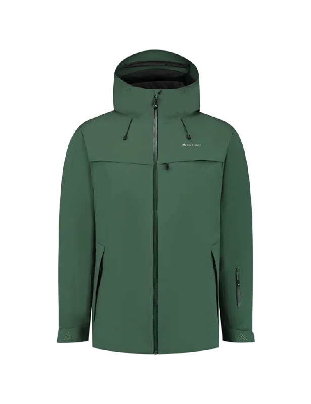 Insulated Hardshell Jacket Dark Green | Men Fleece Fabric Down Fabric Feather Fabric