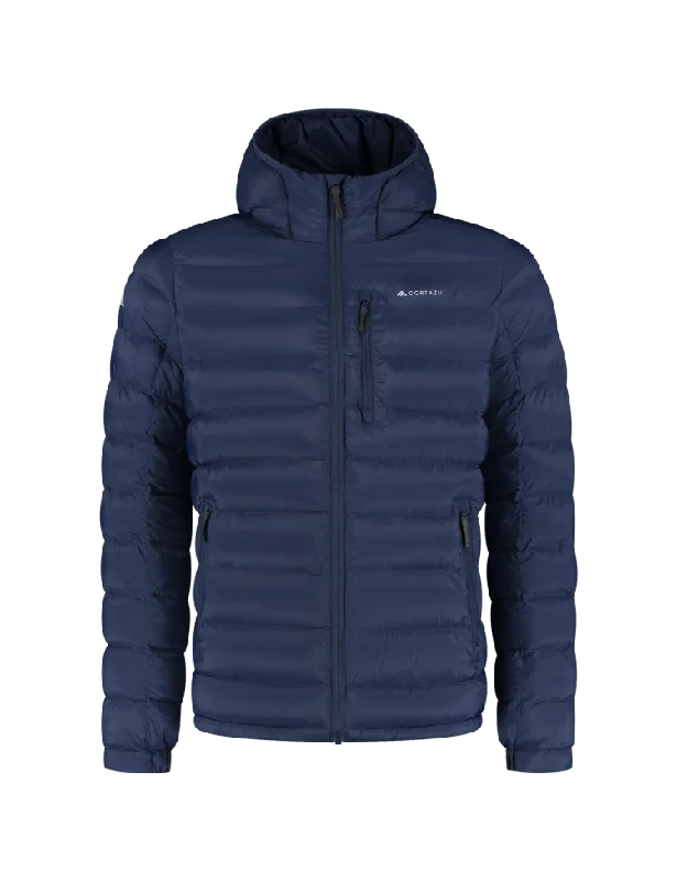 (Pre-order) Mountain INS Hooded Jacket 7M Dark Blue | Men Notch Collar Jacket Peter Pan Collar Jacket Cowl Neck Jacket