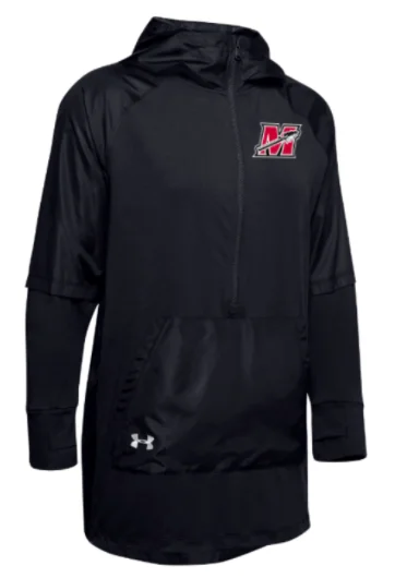 Ladies Under Armour Cross Town Anorak Black Jacket - Sale! Snapped Jacket Toggled Jacket Drawstring Jacket