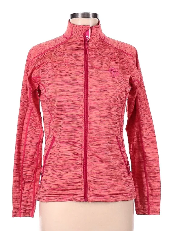 Levelwear Women's Pink & Orange Heather Full-Zip Golf Jacket Size M Print Jacket Jacquard Jacket Patchwork Jacket