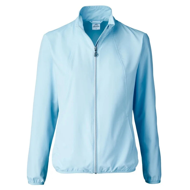 New Daily Sports Women's Mia Skylight Blue Wind Golf Jacket Size XL MSP$110 Notch Collar Peter Pan Collar Cowl Neck