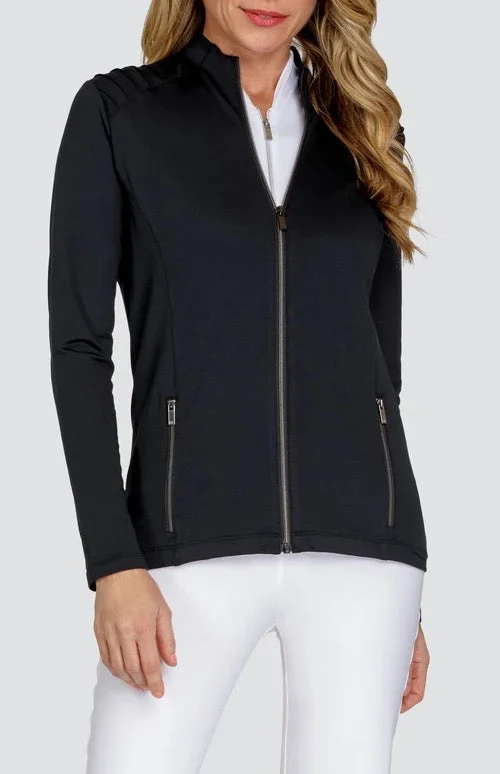 New Tail Activewear Women's Siona Golf Jacket -Onyx MSP$106 Bomber Jacket Anorak Windbreaker