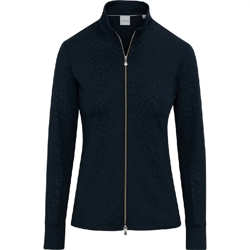 New Women's Dunning Golf Fallow Embossed Performance Jacket - Navy Halo MSP$128 Fleece Jacket Down Jacket Feather Jacket