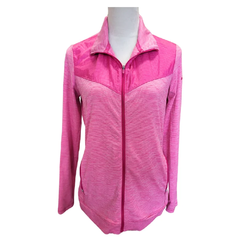 Nike Golf Tour Performane Pink Heather Full Zip Jacket Size M MSP$75 Nylon Fabric Polyester Fabric Spandex Fabric