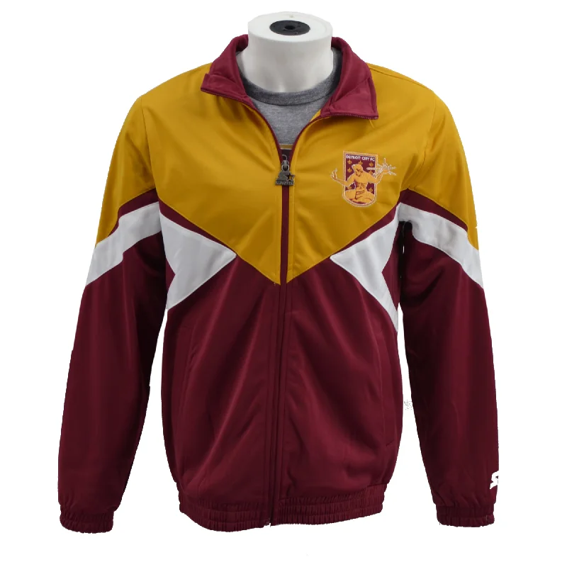 Rush Track Jacket- Maroon/Gold Insulated Jacket Fitted Jacket Loose Jacket