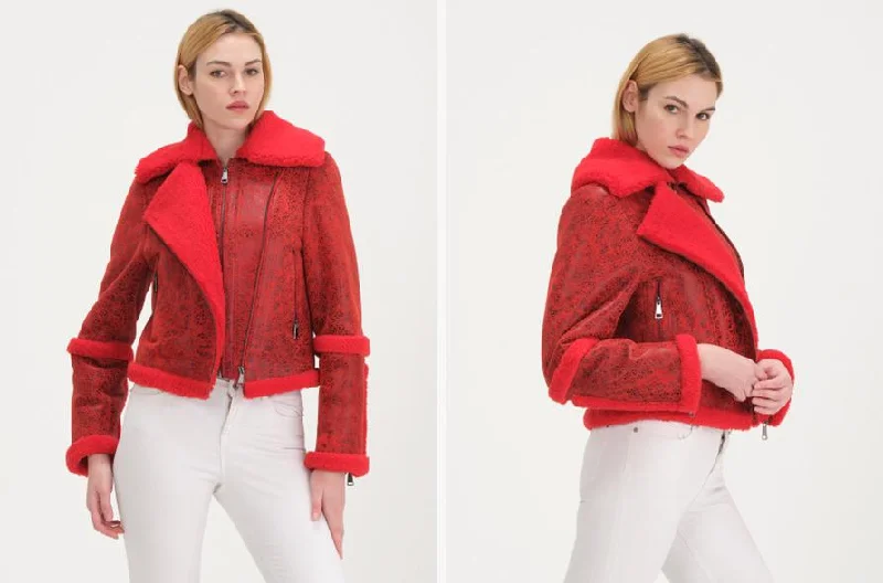 Red with Red Shearling