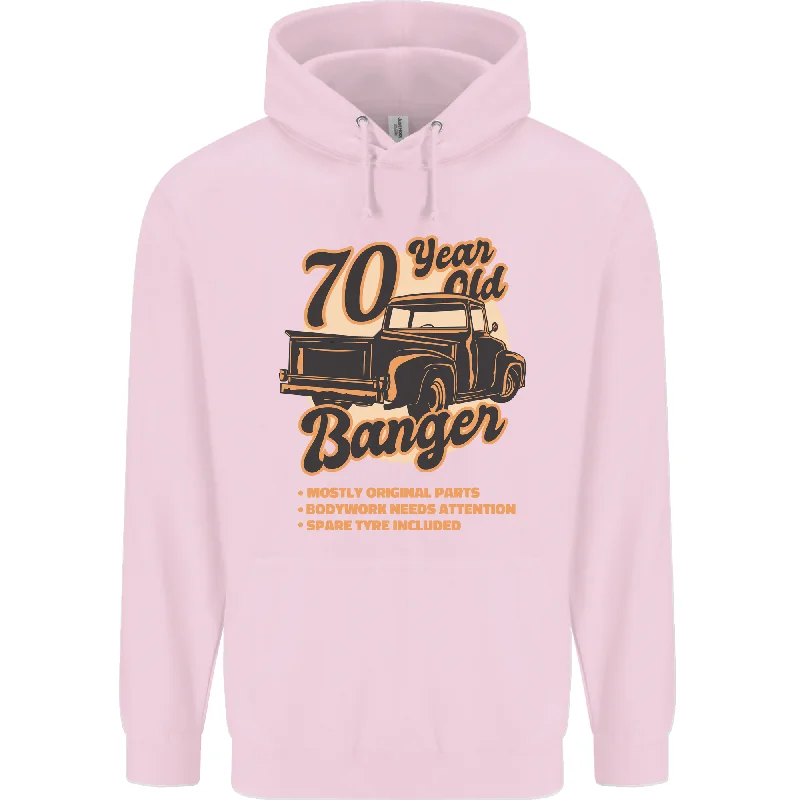 70 Year Old Banger Birthday 70th Year Old Mens 80% Cotton Hoodie Hoodie with Patch Decorative Personalized