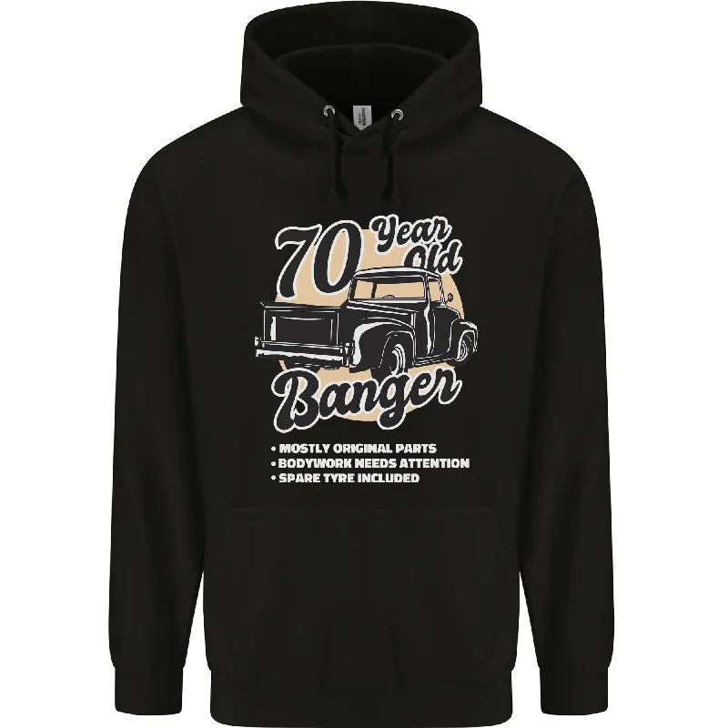 70 Year Old Banger Birthday 70th Year Old Mens 80% Cotton Hoodie Cotton Hoodie Fleece Lining Warmth