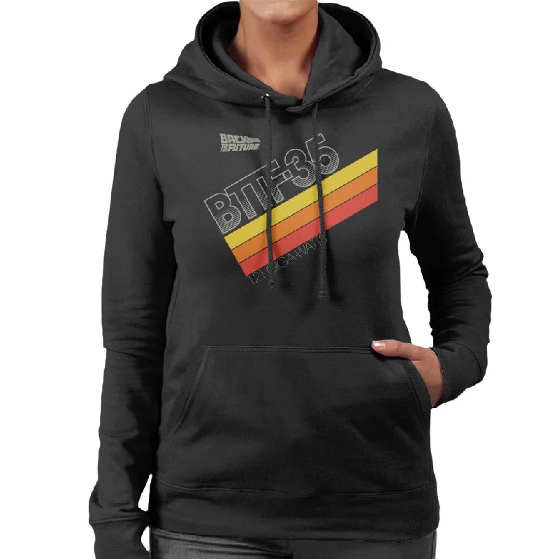 Back to the Future 35th Anniversary 121 Gigawatts Women's Hooded Sweatshirt Hoodie with Longline Fit Extended Stylish