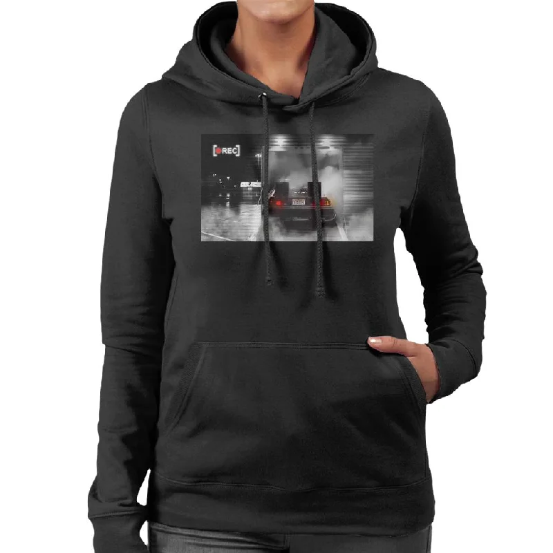 Back to the Future Delorean Rec Women's Hooded Sweatshirt Hoodie with Hood Adjustable Protection