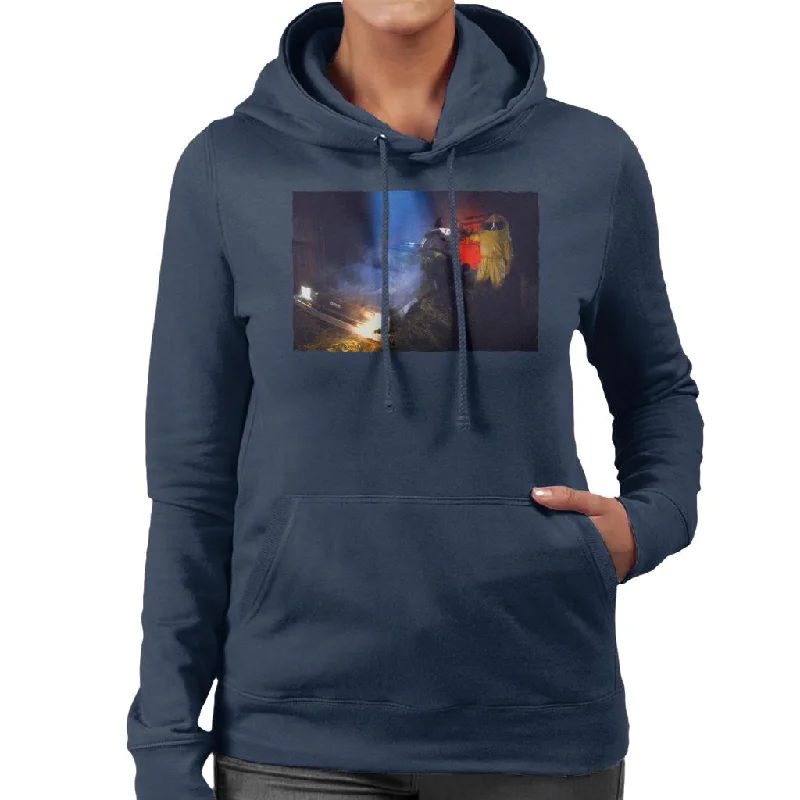 Back to the Future Marty Wearing Space Suit Women's Hooded Sweatshirt Hoodie with Turtle Neck Cozy Winter