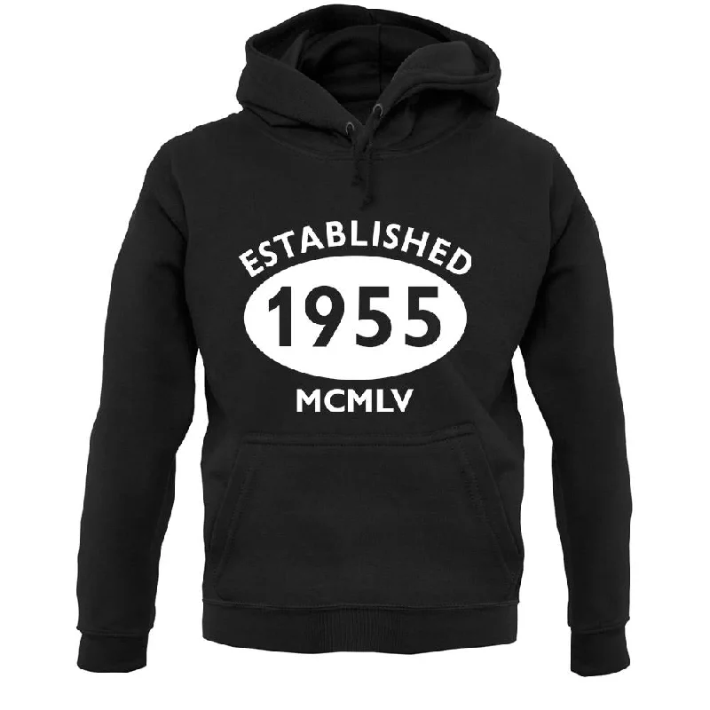 Established 1955 Roman Numerals Unisex Hoodie Hoodie Crop Top Short Trendy