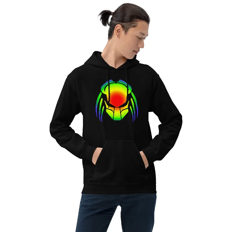 Heat Vision Predator Alien Hybrid Predalien Creature Unisex Hoodie Sweatshirt Hoodie with Elastic Waist Stretchable Comfortable