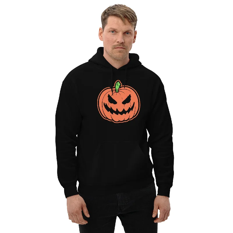 Jack O Lantern Scary Halloween Pumpkin Unisex Hoodie Sweatshirt Hoodie with Magnetic Closure Innovative Modern