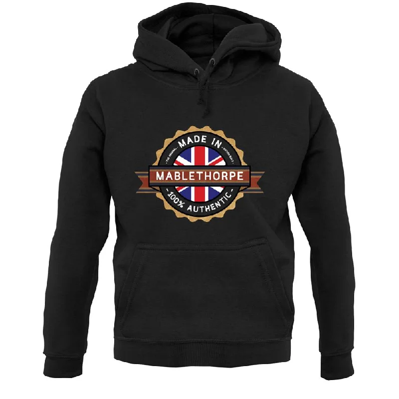 Made In Mablethorpe 100% Authentic Unisex Hoodie Hoodie with High-Low Hem Asymmetrical Trendy