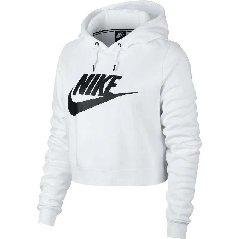 Nike Sportswear Rally Women's Cropped Hoodie White Hoodie with Raglan Sleeves Sporty Comfortable